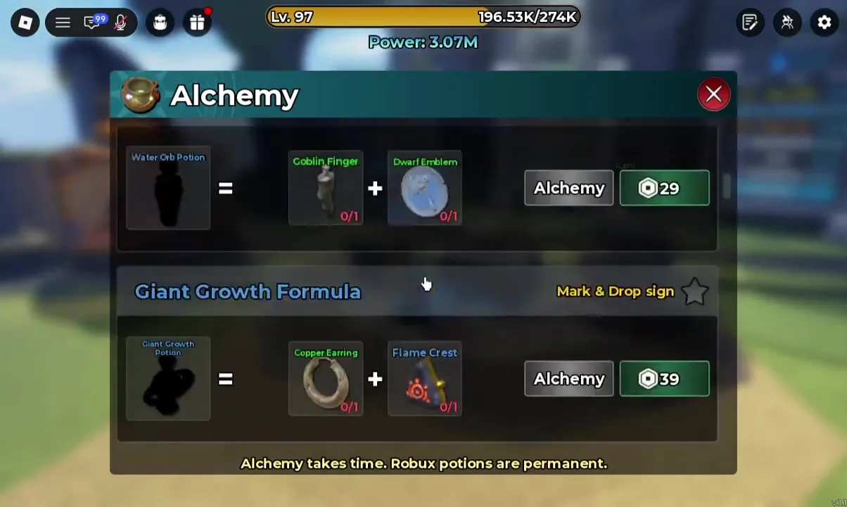 Magic Loot Alchemy potions